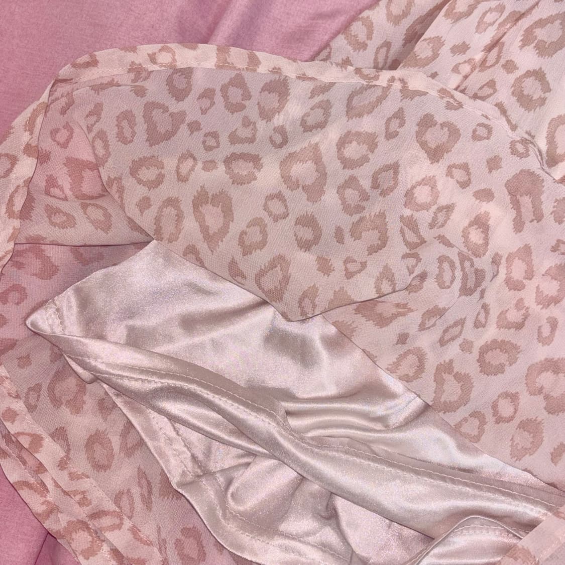 핑크 호피 빈티지 원피스 y2k 라떼갸루 히메갸루 오네갸루 상품이미지3