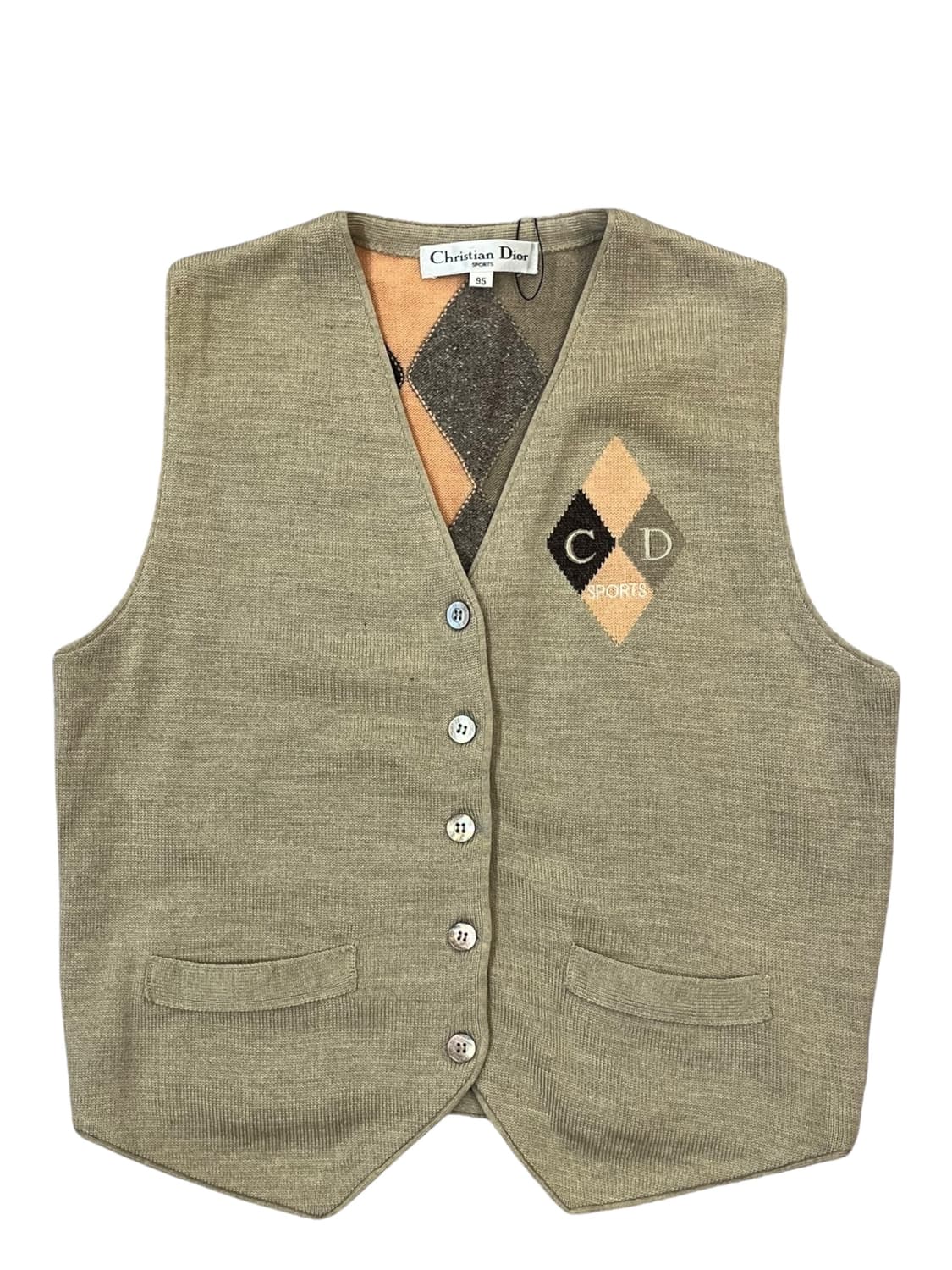 디올 아가일 니트 베스트 베이지 95 #csz1767 상품이미지3