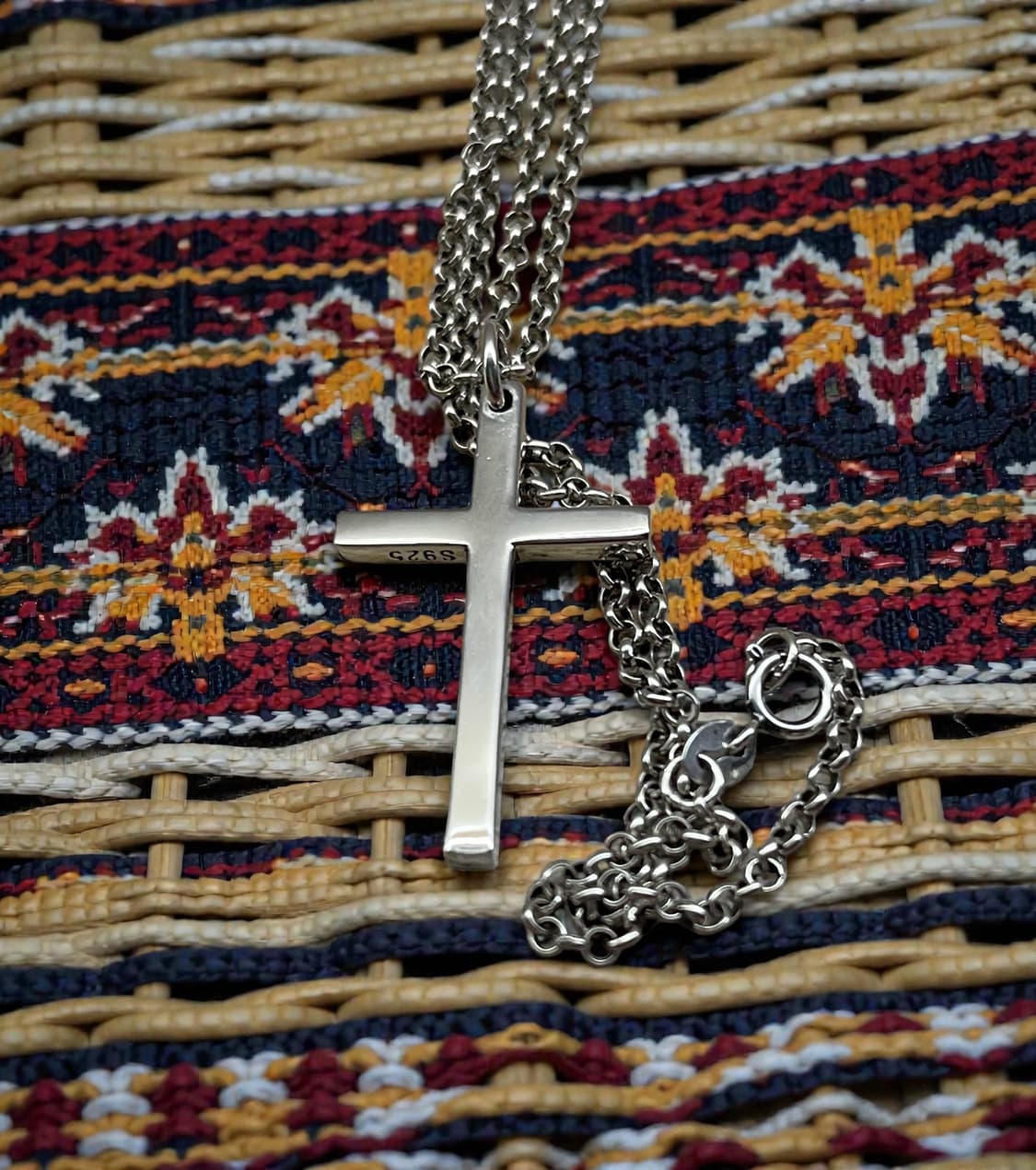 숏츠핏 크로스 은목걸이 (50cm) 상품이미지1