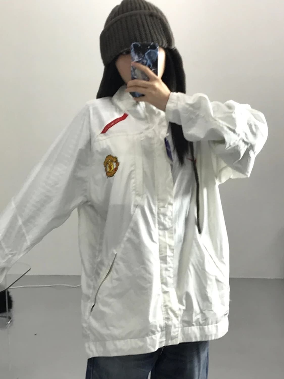 나이키 맨체스터 유나이티드 윈드브레이커 화이트 재킷 상품이미지3