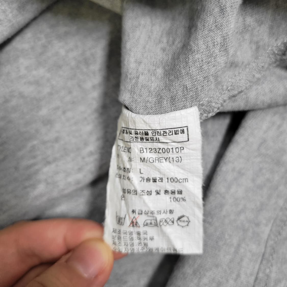 버카루 빈티지 프린팅 그레이 롱슬리브 상품이미지3