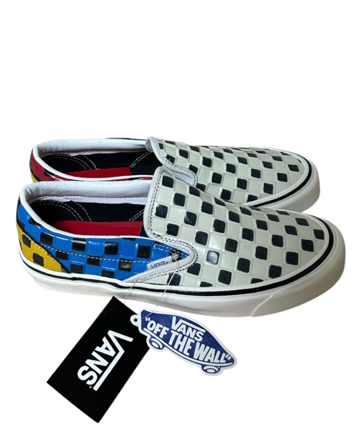 반스(vans) 슬립온 애너하임 팩토리 레더 체커보드 멀티컬러 270 상품이미지2