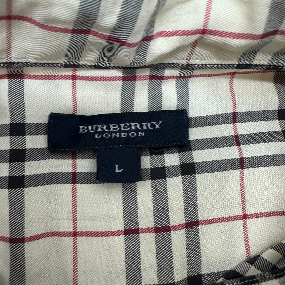 BURBERRY 버러리 정품 매장판 체크패턴 셔츠 L 상품이미지3