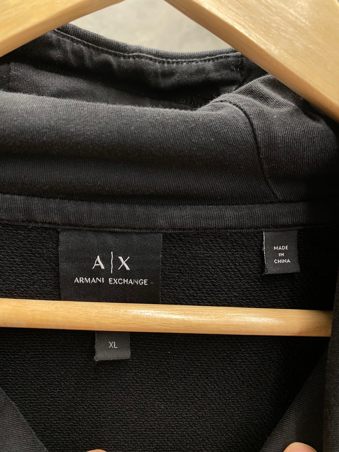 [XL] 아르마니 익스체인즈 블랙 스펠아웃 후디 상품이미지4