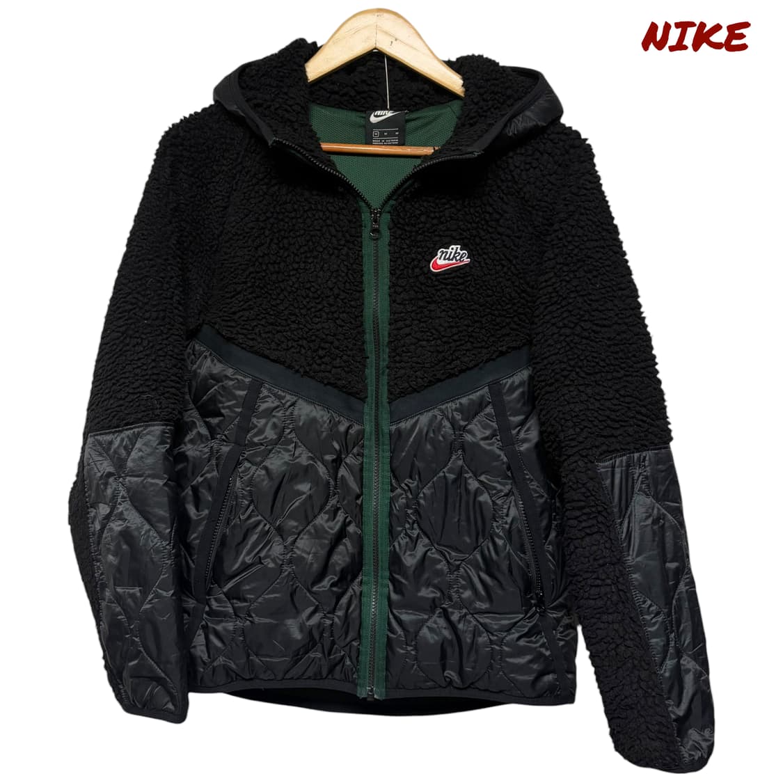 3825 나이키 헤리티지 쉐르파 플리스 퀄팅 후드 자켓 상품이미지1
