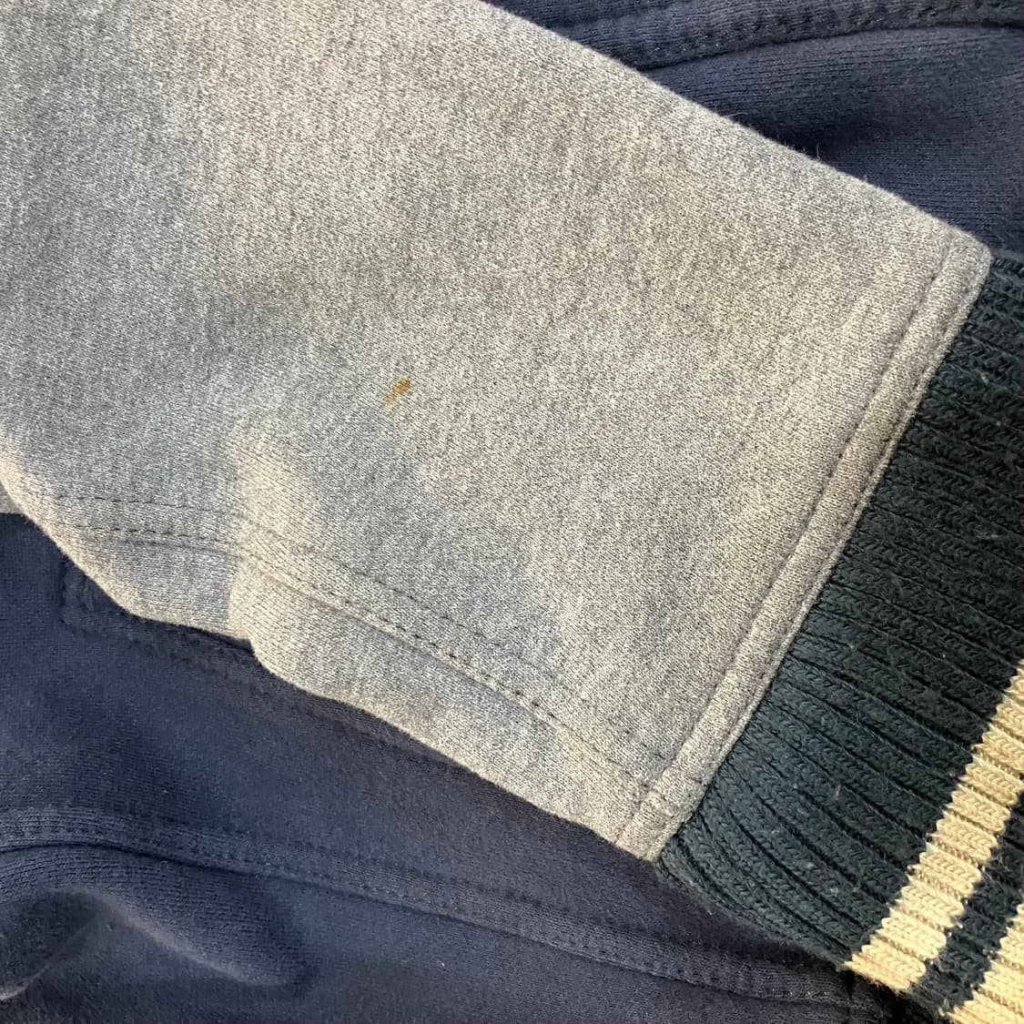 아베크롬비 네이비 그레이 배색 바시티 자켓 M 상품이미지7