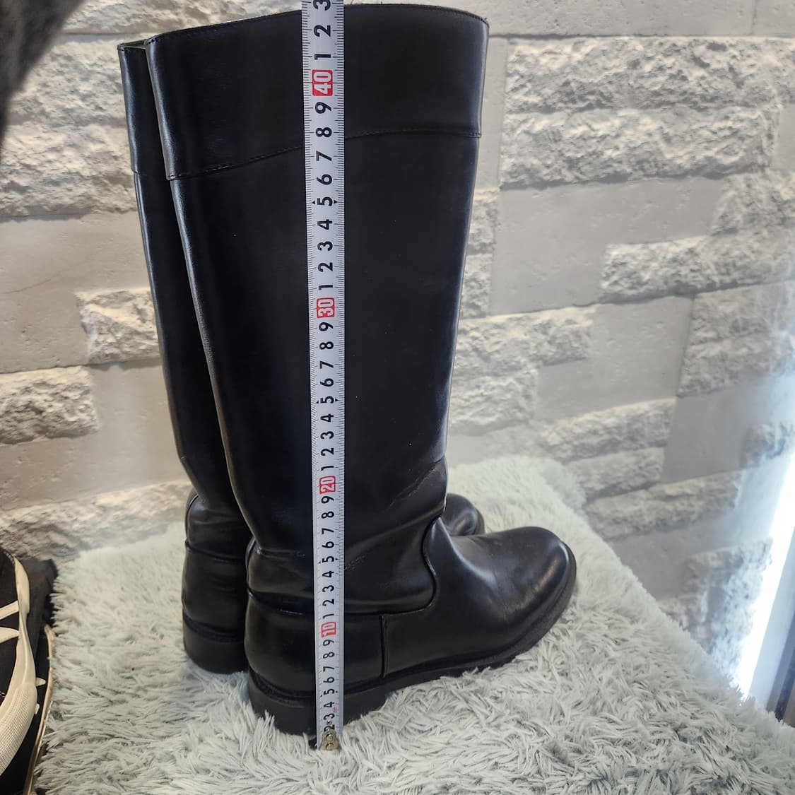 자라 ZARA 블랙 레더 롱부츠 | 미니멀 시크 정석핏 상품이미지9