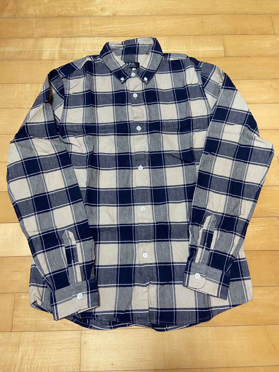 A.P.C. 리넨 체크무늬 셔츠 XS 상품이미지1