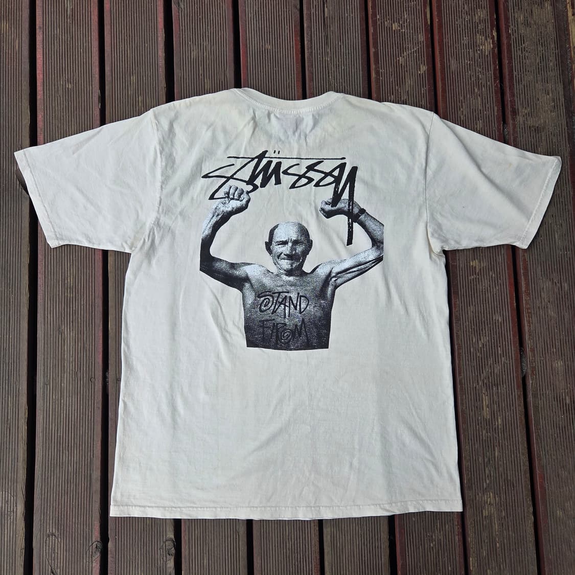 스투시 x 마틴 로즈 스탠드 펌 피그먼트 다이드 티셔츠 내츄럴 상품이미지3