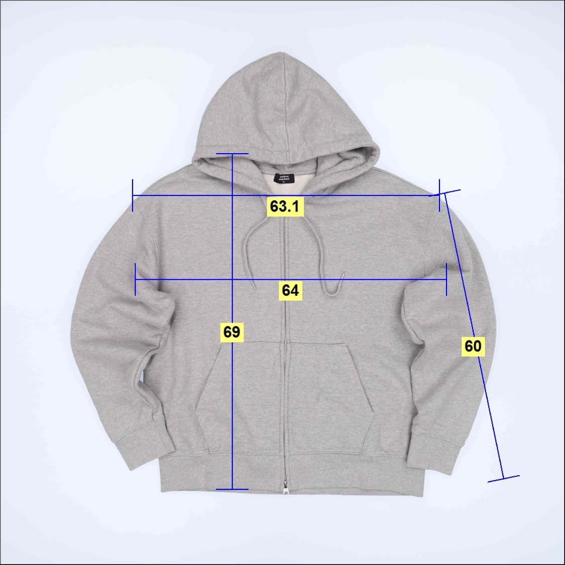 XL 무신사스탠다드 오버핏 그레이 후드집업 자켓 4243 상품이미지8