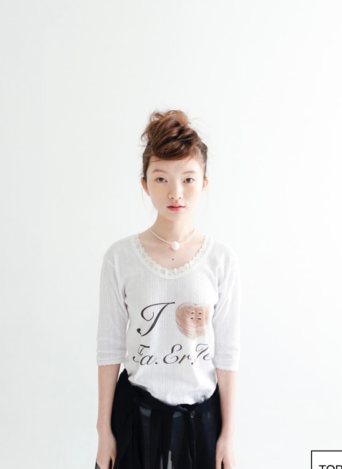 I ❦ fa.er.ie lace T-shirt (화이트) 상품이미지3