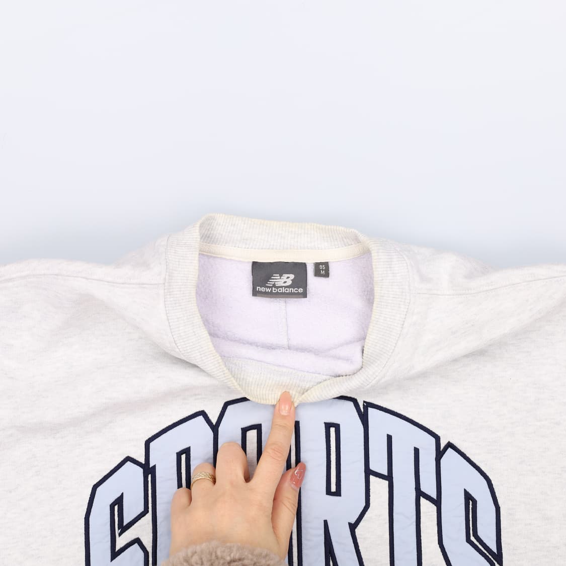 [M] 뉴발란스 남성 빅로스 기모 맨투맨 긴팔티 0108J  상품이미지3