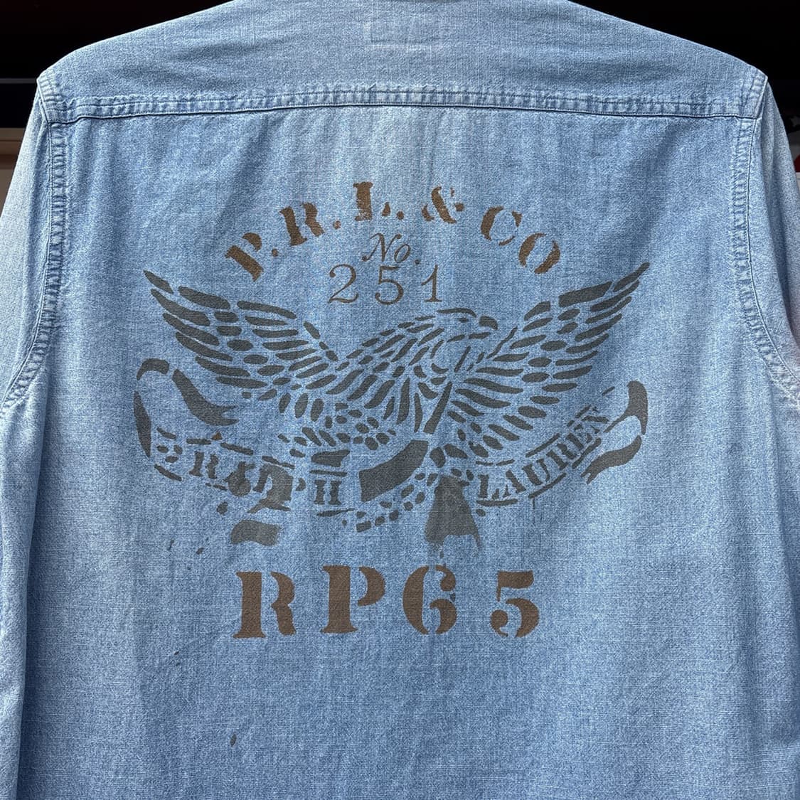 신형라벨 폴로 랄프로렌 릴렉스핏 RP65플래그 샴브레이 셔츠 N1084 상품이미지5