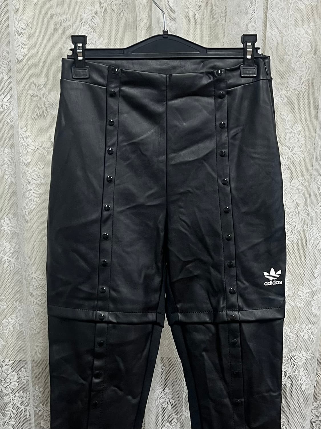 M) 아디다스 레더 레깅스 팬츠 블랙 상품이미지3