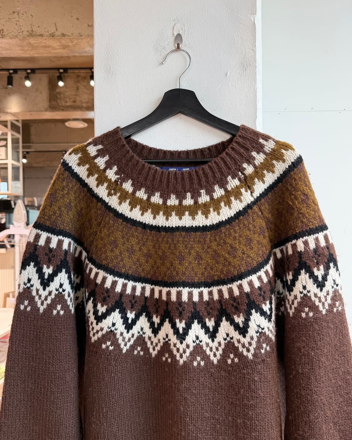 준야 와타나베 맨 브라운 노르딕 울 니트  상품이미지3