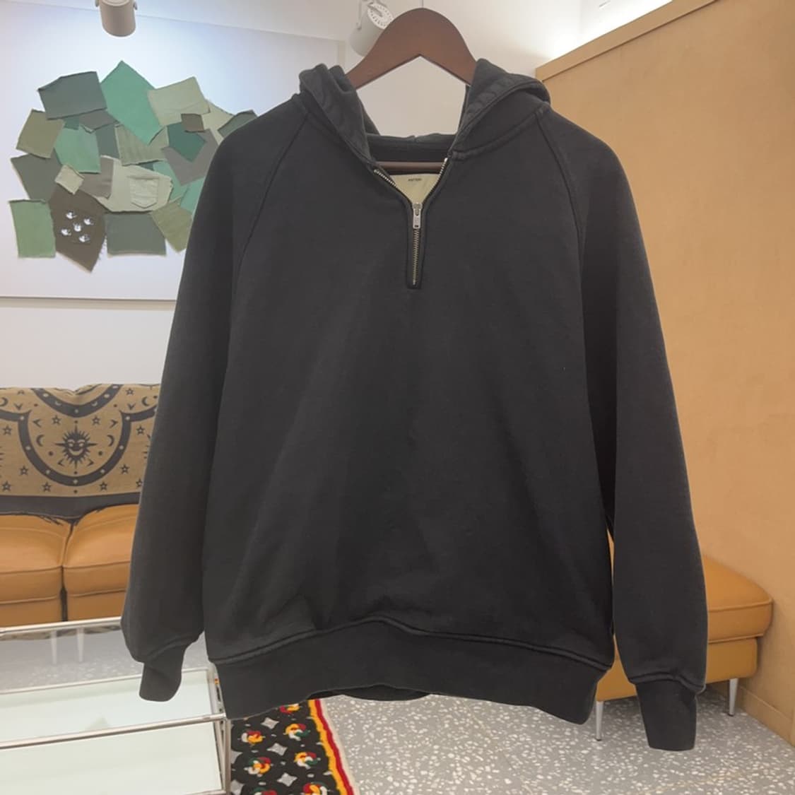 포터리 모던 캐주얼 빈티지 반집업 후드티 110 C07892 상품이미지3