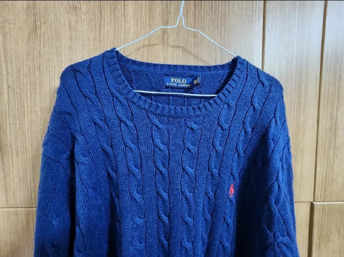 (XL)폴로 케이블 니트 상품이미지2
