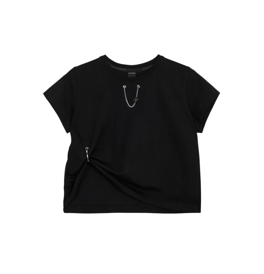 트리밍버드 Dubre Chain Crop T 블랙 상품이미지2