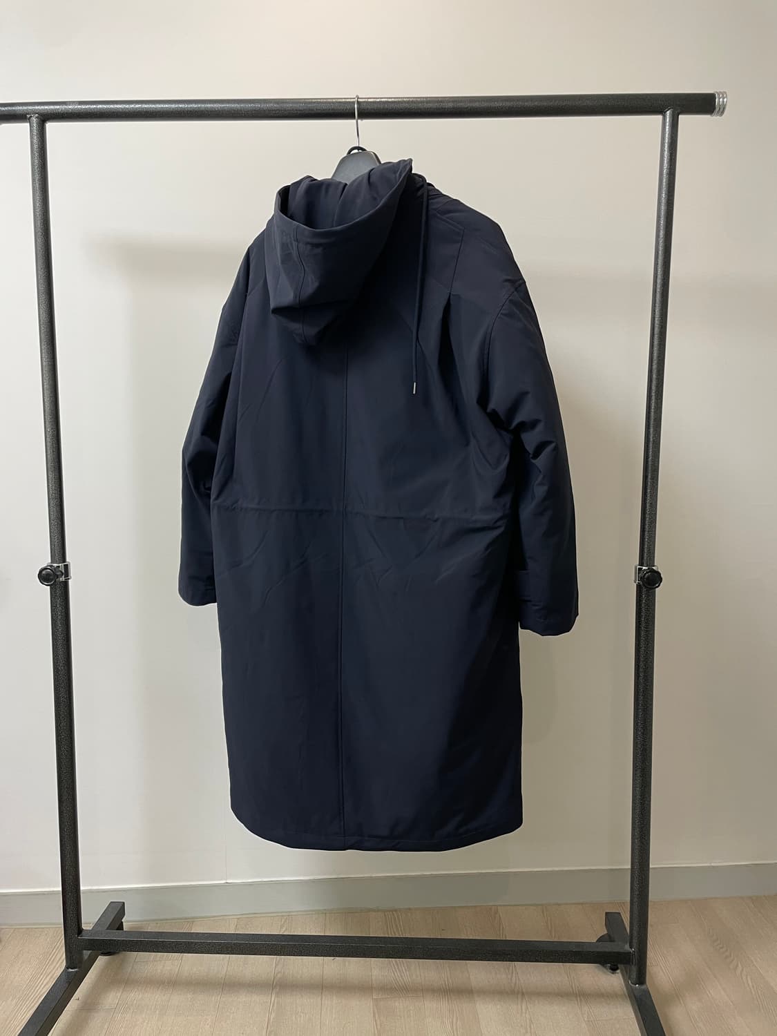 (S) Nohant 노앙 네이비 투웨이 오버사이즈 후드 나일론 코트 상품이미지3