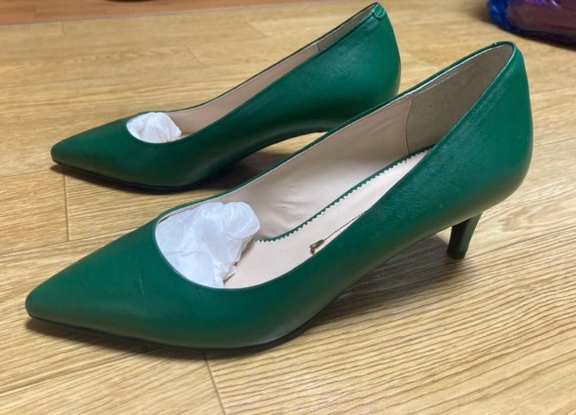 슈콤마보니 그린 펌프스 6cm 240 새 제품 상품이미지2