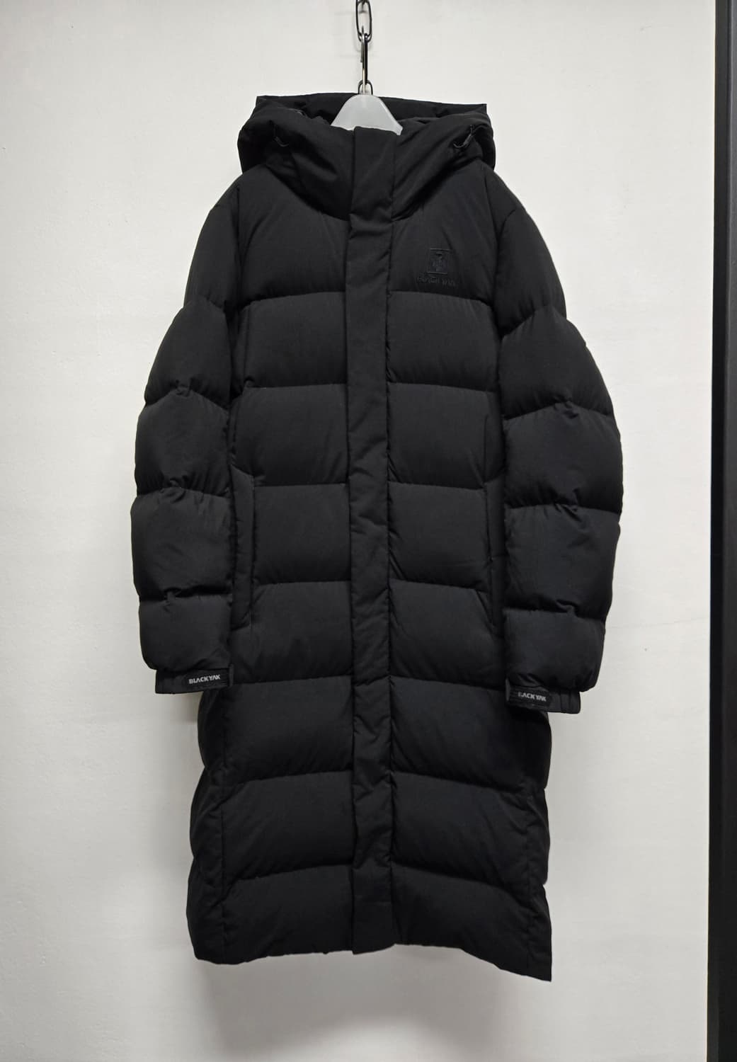 블랙야크 후드 롱 구스다운패딩 블랙 상품이미지1