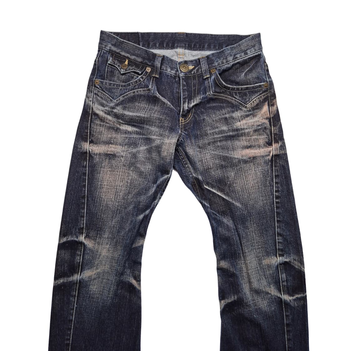 [32] JPN rattle trap 빈티지 세미부츠컷 데님팬츠 상품이미지2
