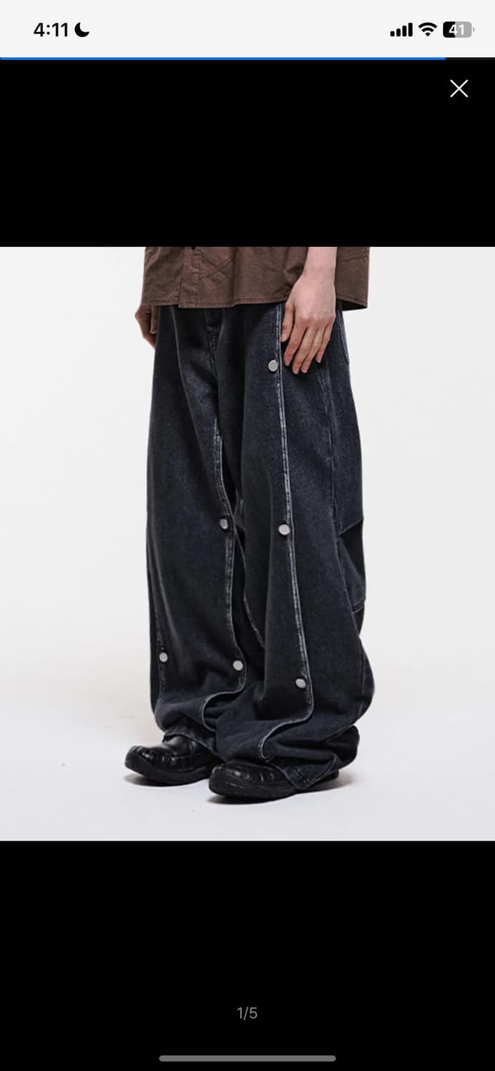 TCM canton denim pants (black) L 상품이미지1