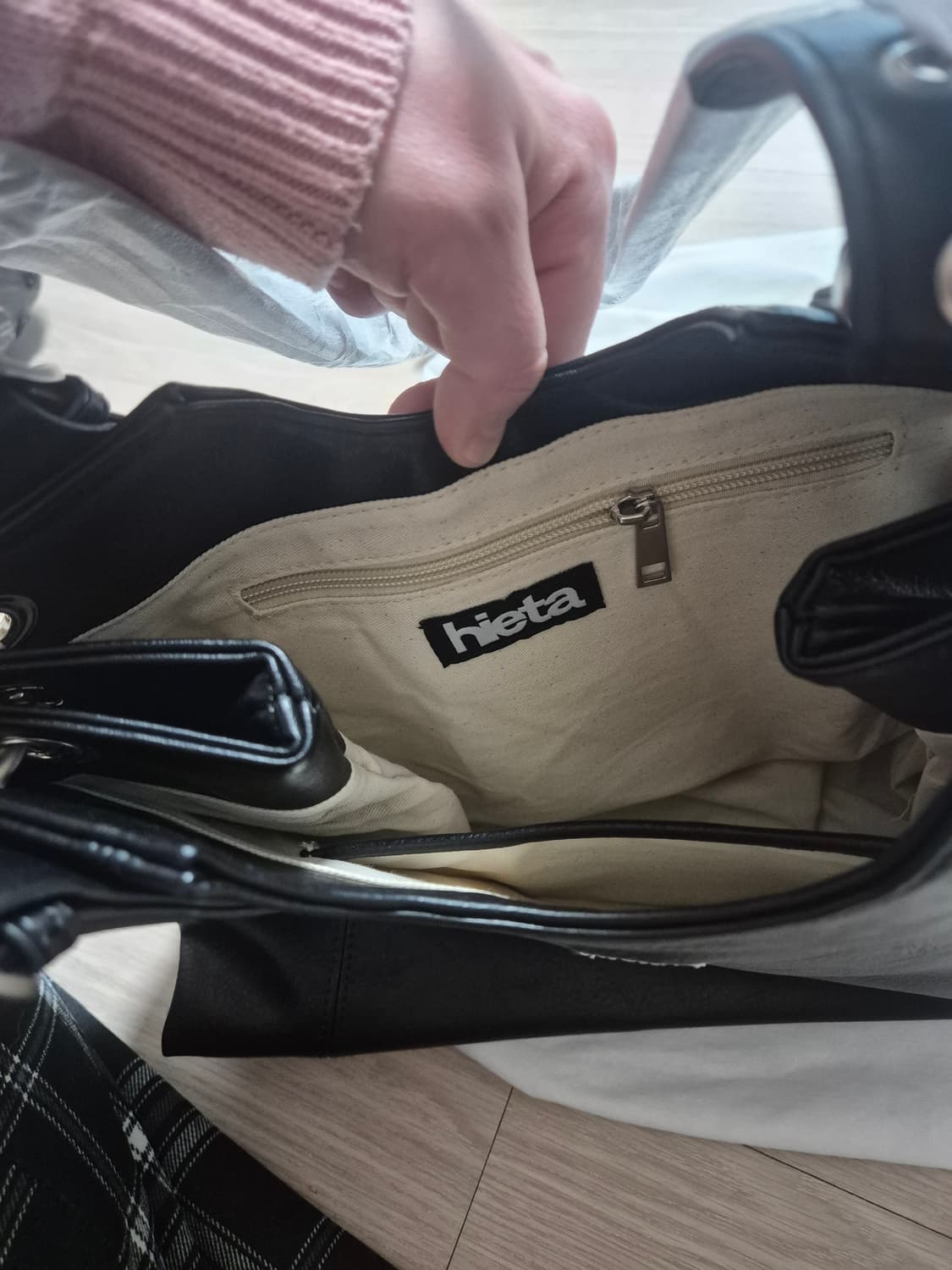 히에타 베키백 블랙 토트백 새상품 hieta 상품이미지5