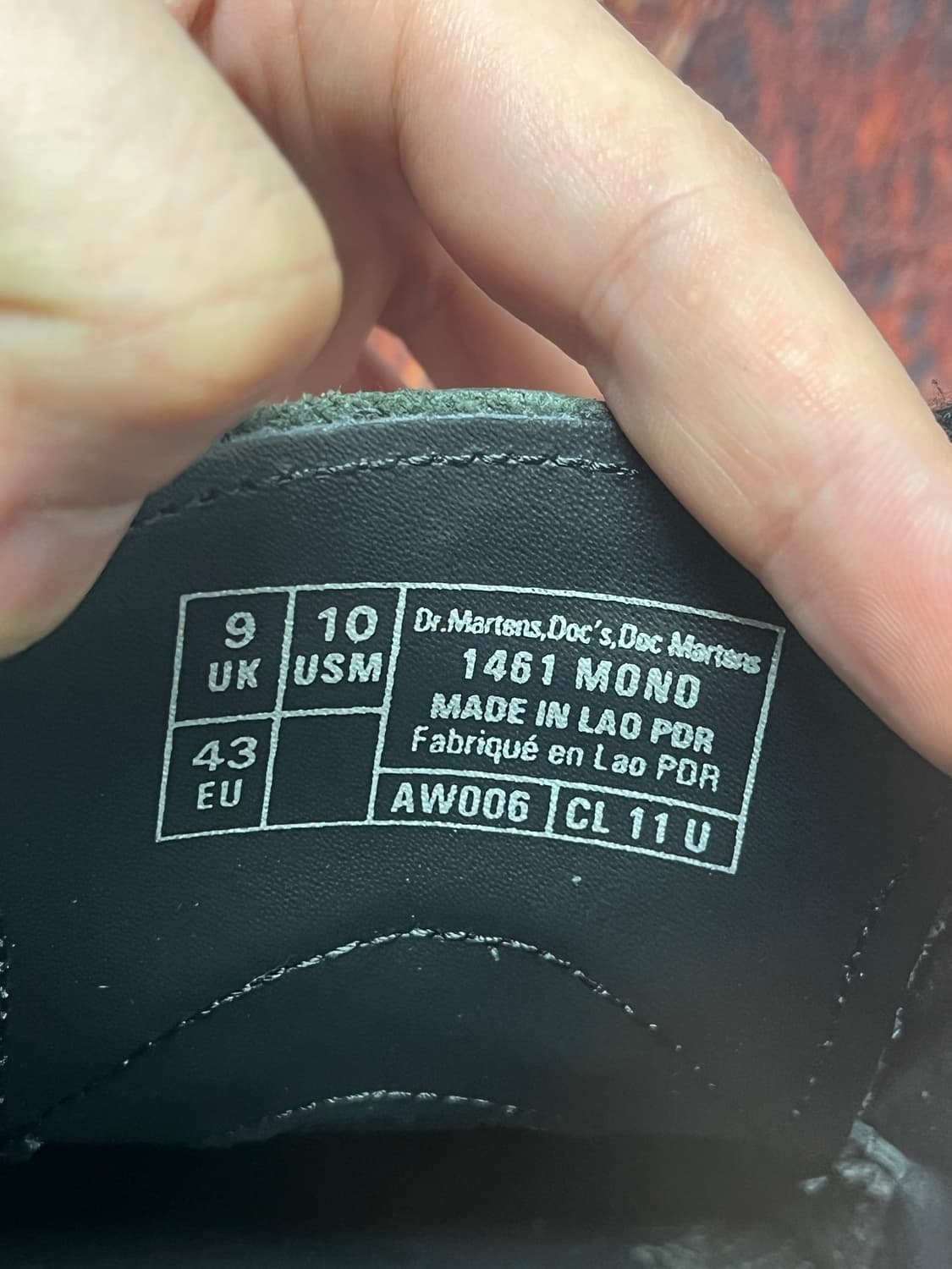 [280] 닥터마틴 1461 모노 블랙 3홀 더비 로퍼 상품이미지7