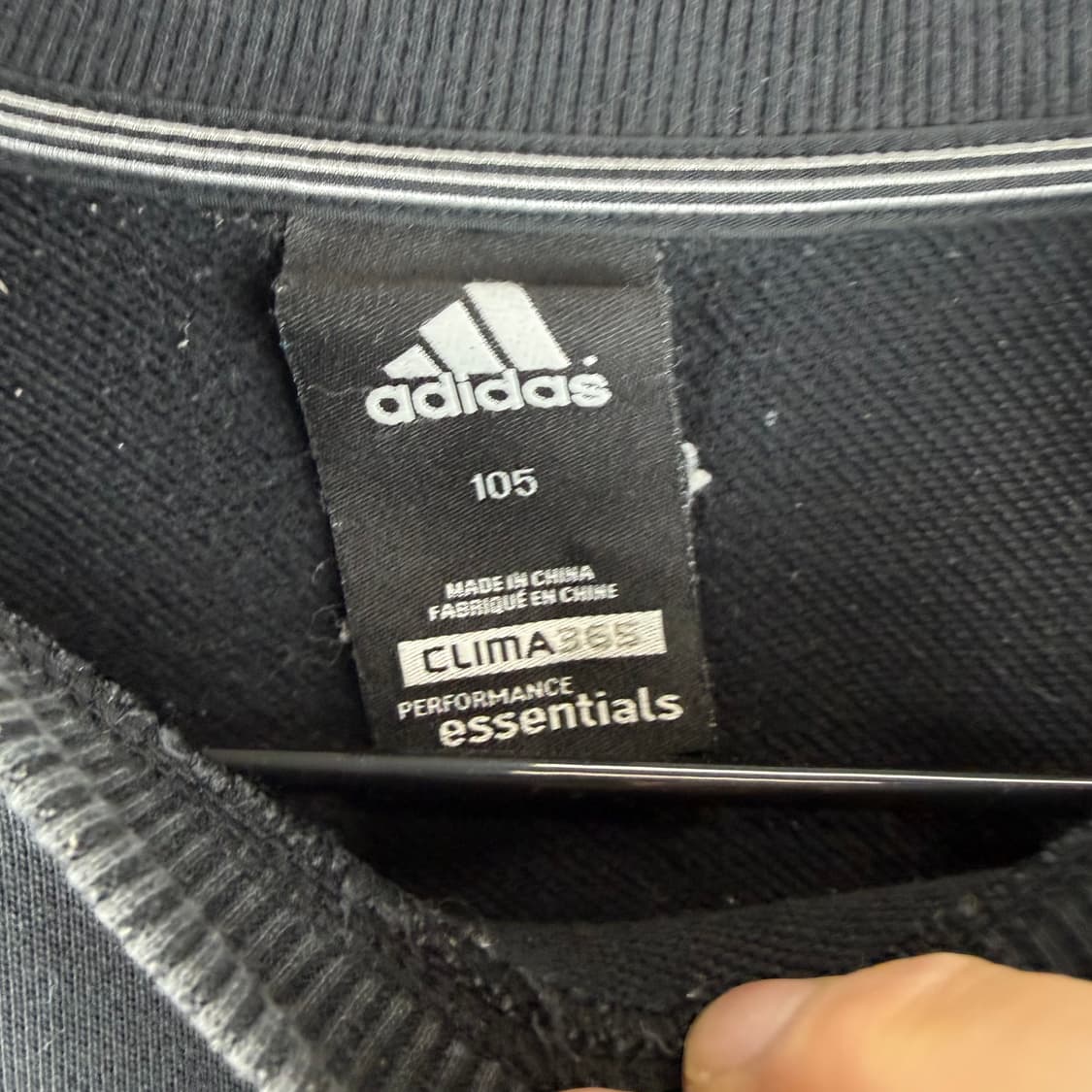 105) 아디다스 삼선 맨투맨 블랙 상품이미지5