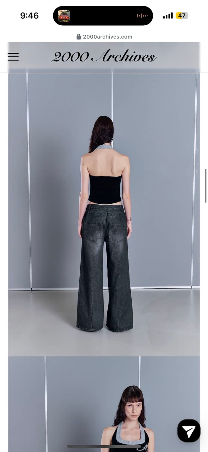 2000아카이브스 MEGAN WIDE DENIM (VINTAGE BLAC 상품이미지2