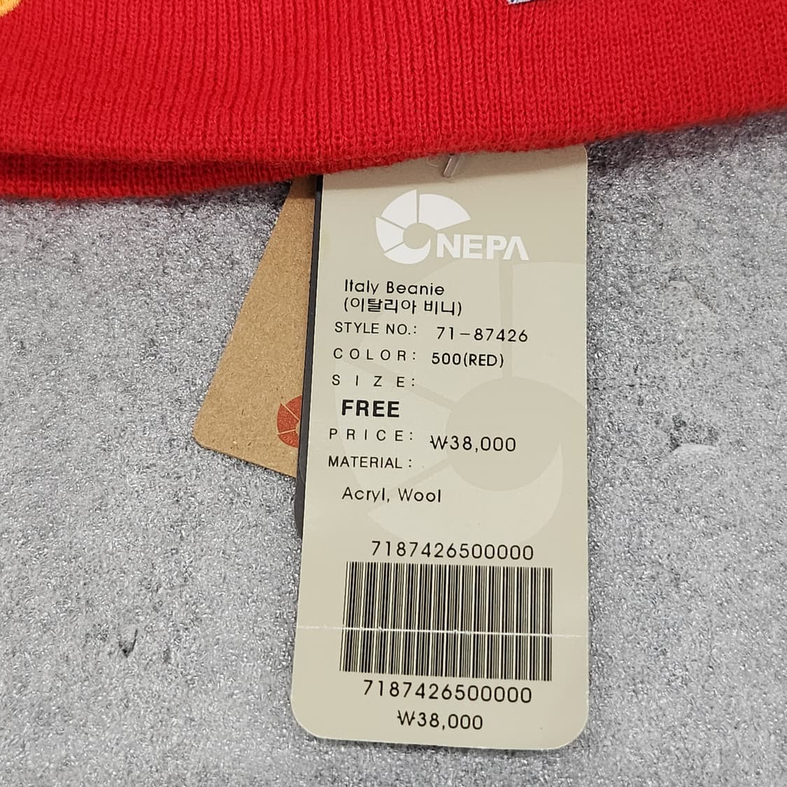 미착용 네파 정품 이탈리아 비니 프리사이즈  상품이미지5