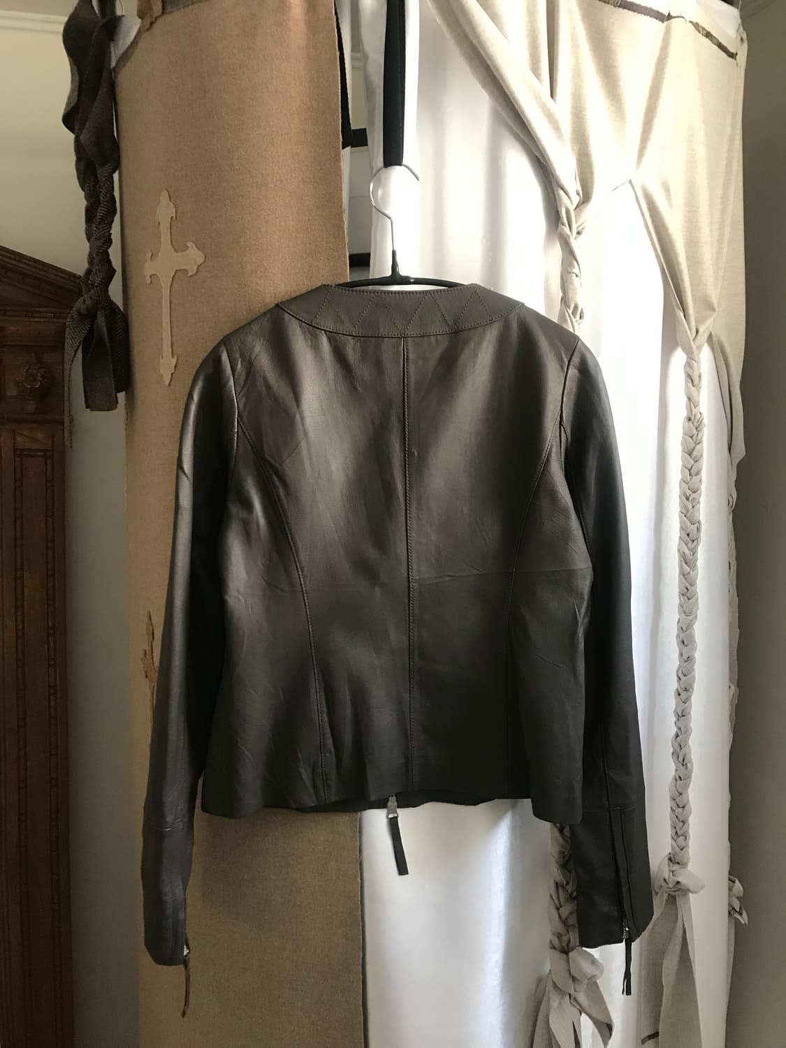 vintage slim fit leather jacket 상품이미지7