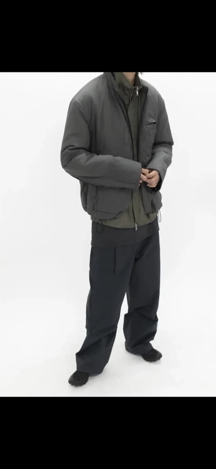 폴리테루 패디드 점퍼 그레이 2 사이즈 상품이미지3