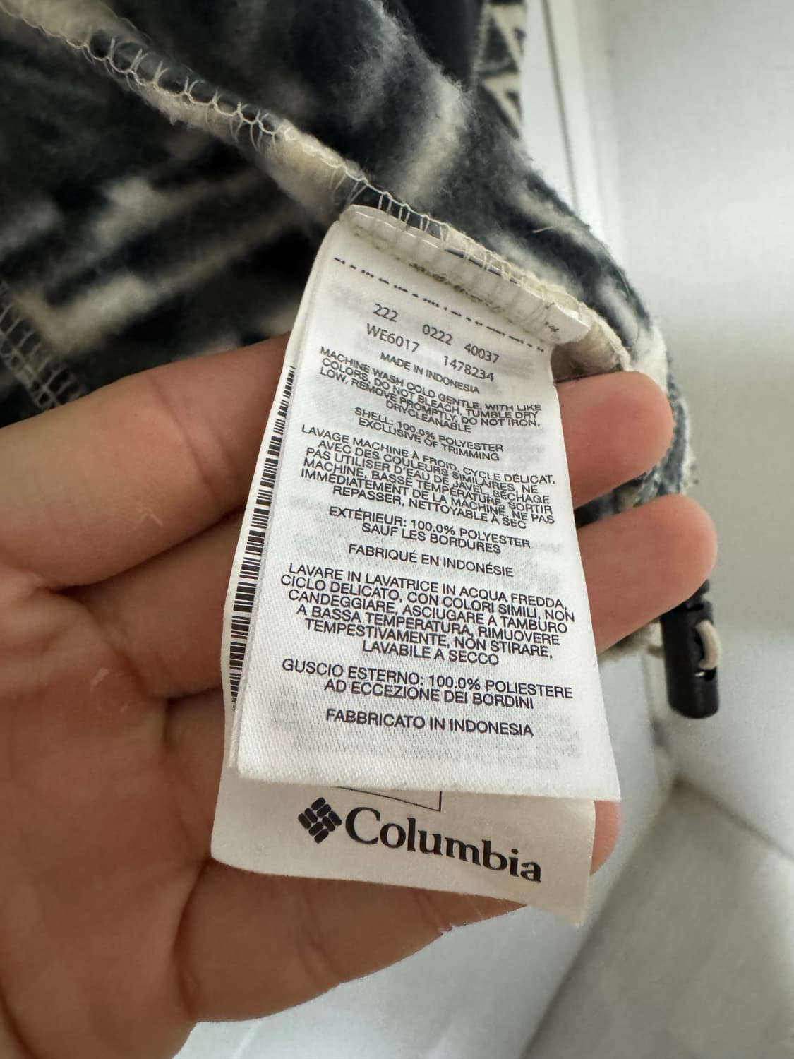 컬럼비아 패턴 플리스 집업 M 상품이미지3