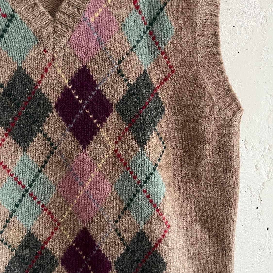 아가일 패턴 니트베스트 상품이미지4