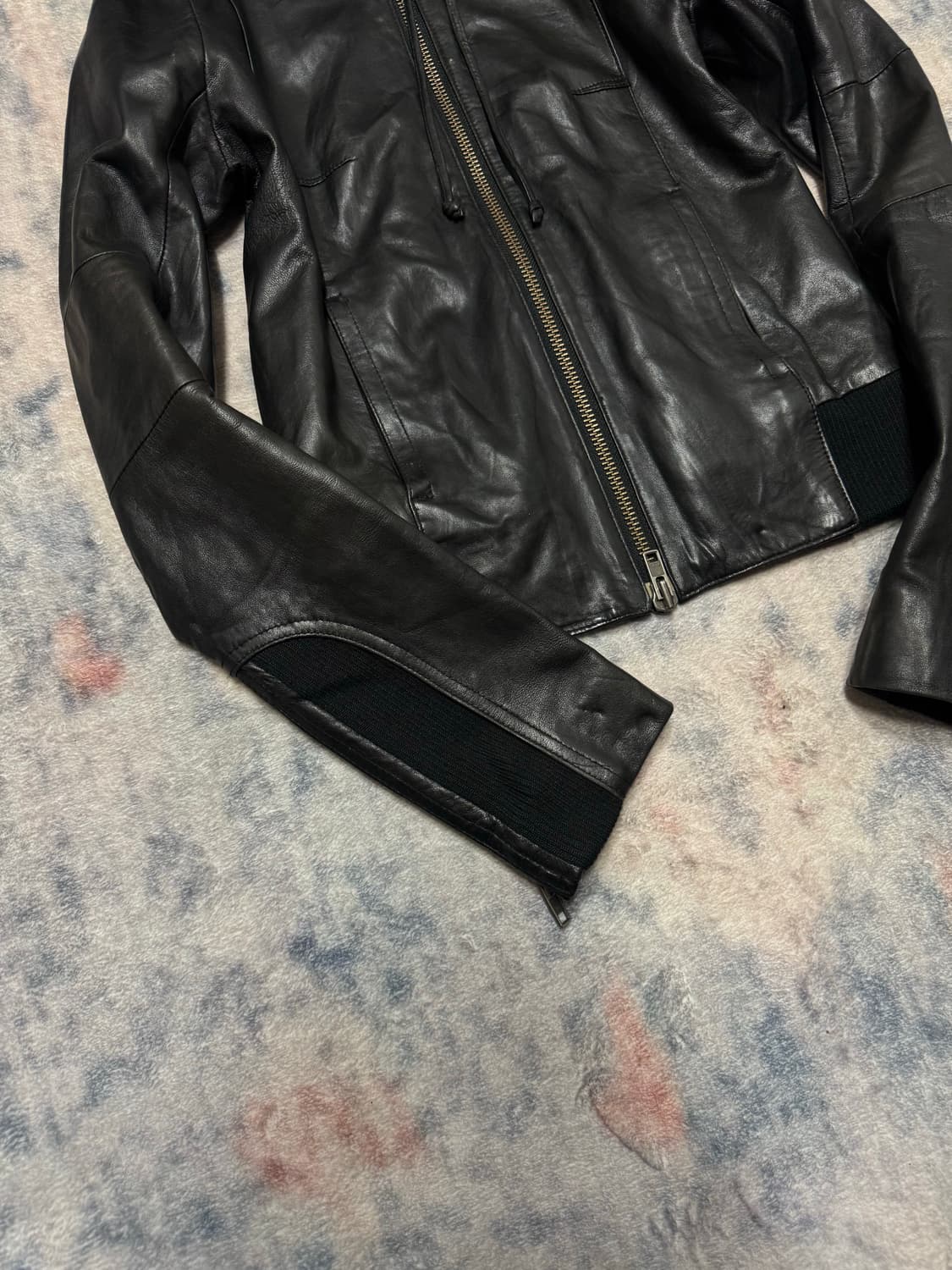 Moussy 00s lamb skin hood jacket 상품이미지5