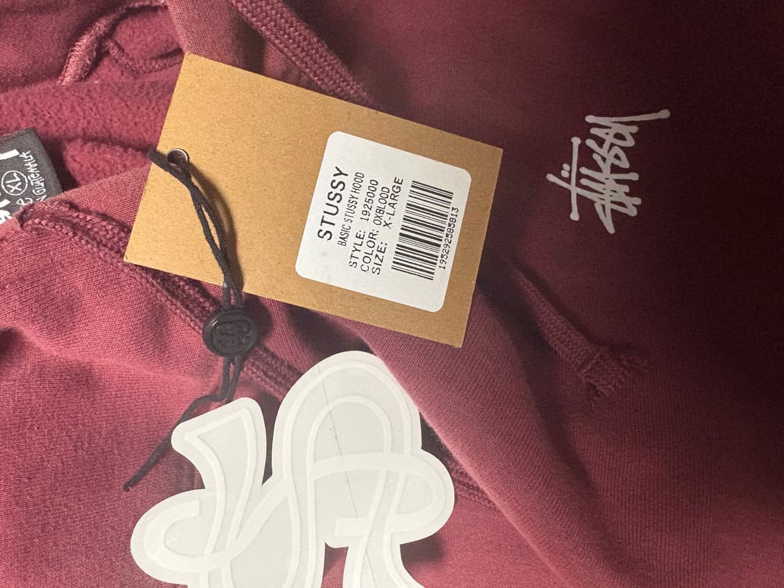 스투시 후드티 옥스블러드색상 상품이미지4