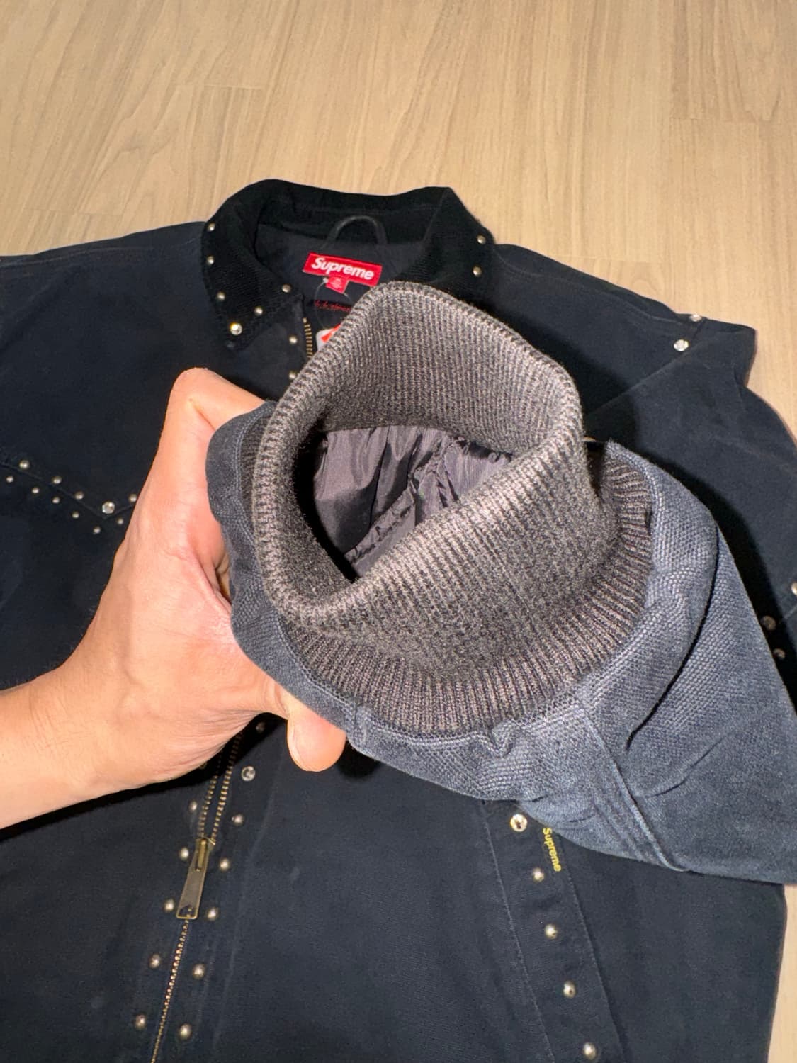 슈프림 X B.B. 사이먼 스터드 워크자켓 XL 블랙 상품이미지4