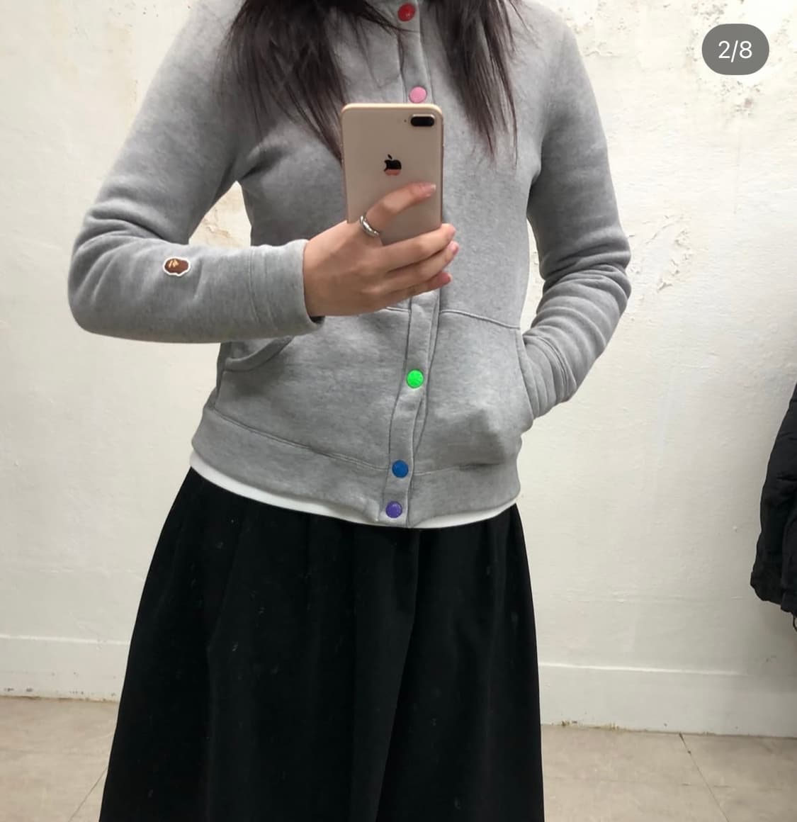 베이프 레인보우 스냅 후드 집업 상품이미지3