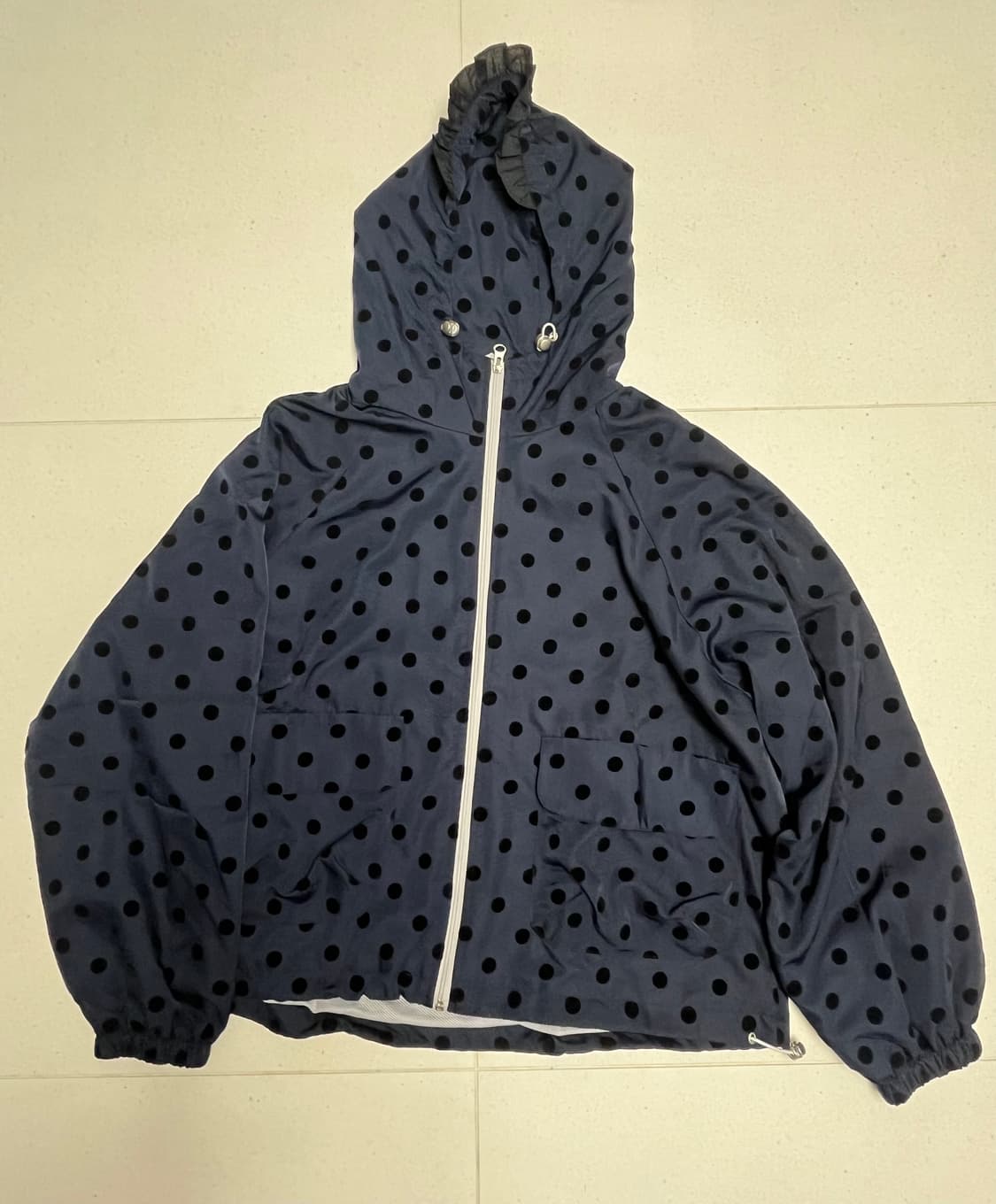 오헤시오 dot frill hooded windbreaker jumper 상품이미지5