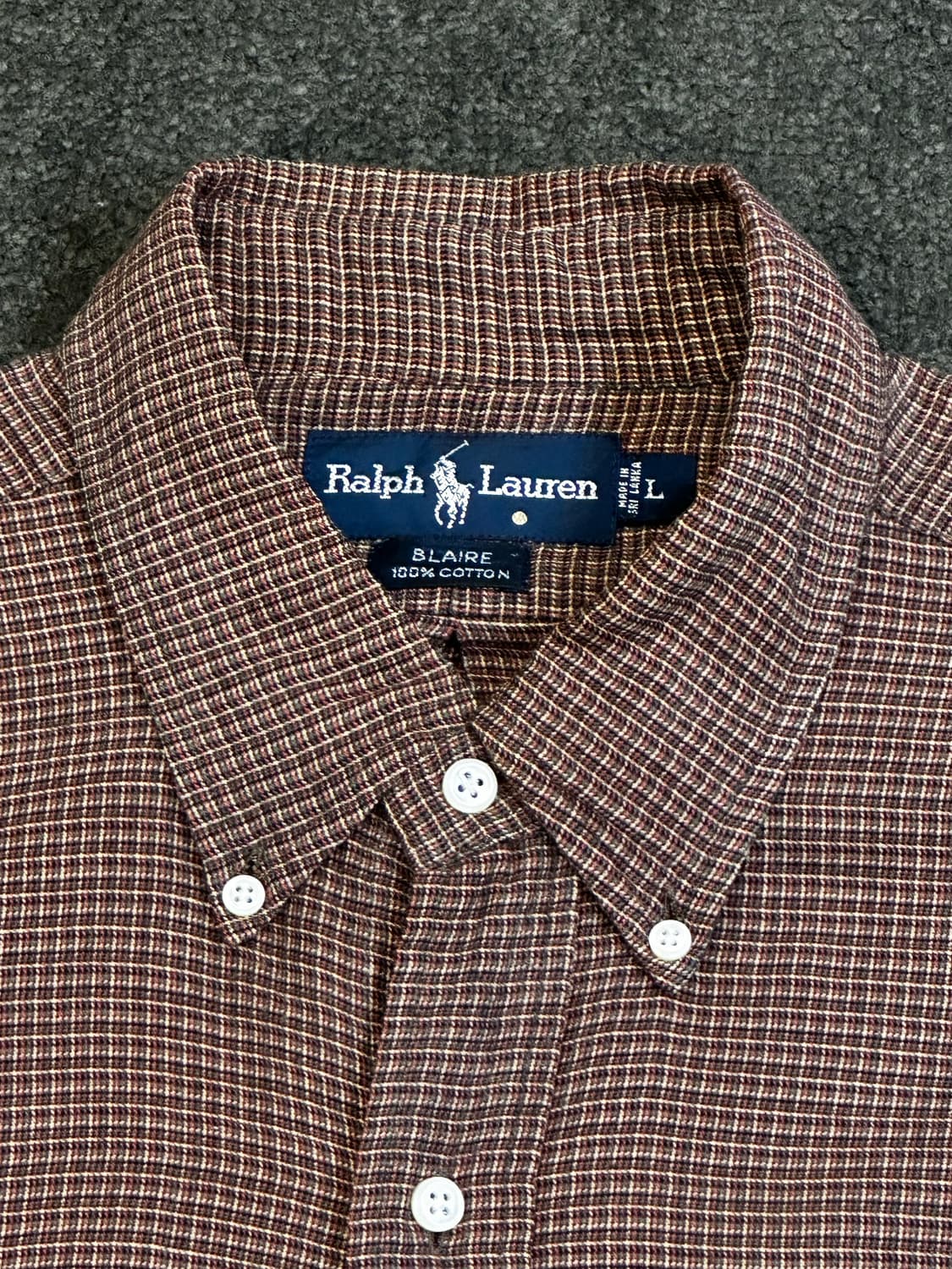 폴로 랄프로렌 체크 남방 L 상품이미지3