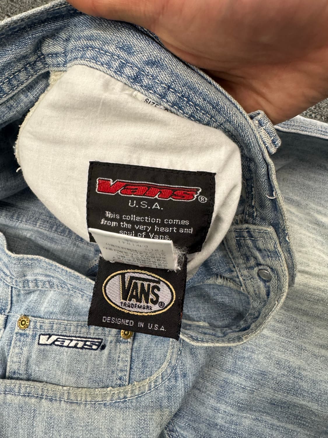 OS)Vans U.S.A 빈티지 연청 버뮤다 데님 팬츠 상품이미지6