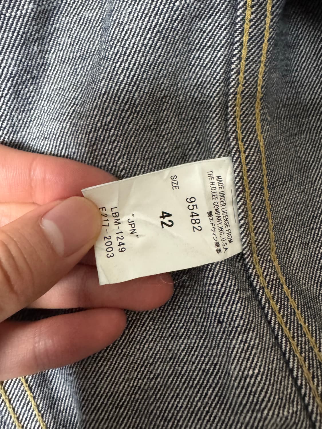 00s 일본 Lee Riders 101J 데님 자켓 상품이미지4