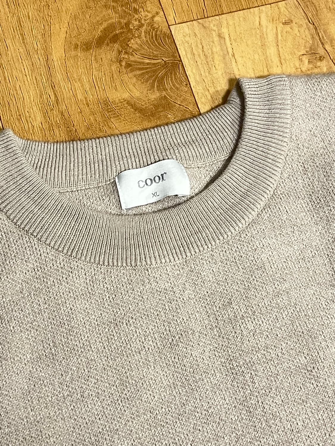 쿠어 울 니트 스웨터 맨투맨 오트밀 상품이미지2