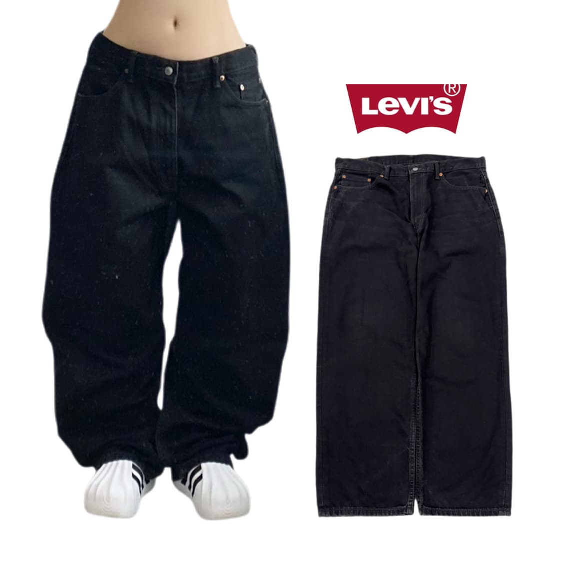 리바이스 550 흑청 배기핏 데님팬츠 상품이미지1