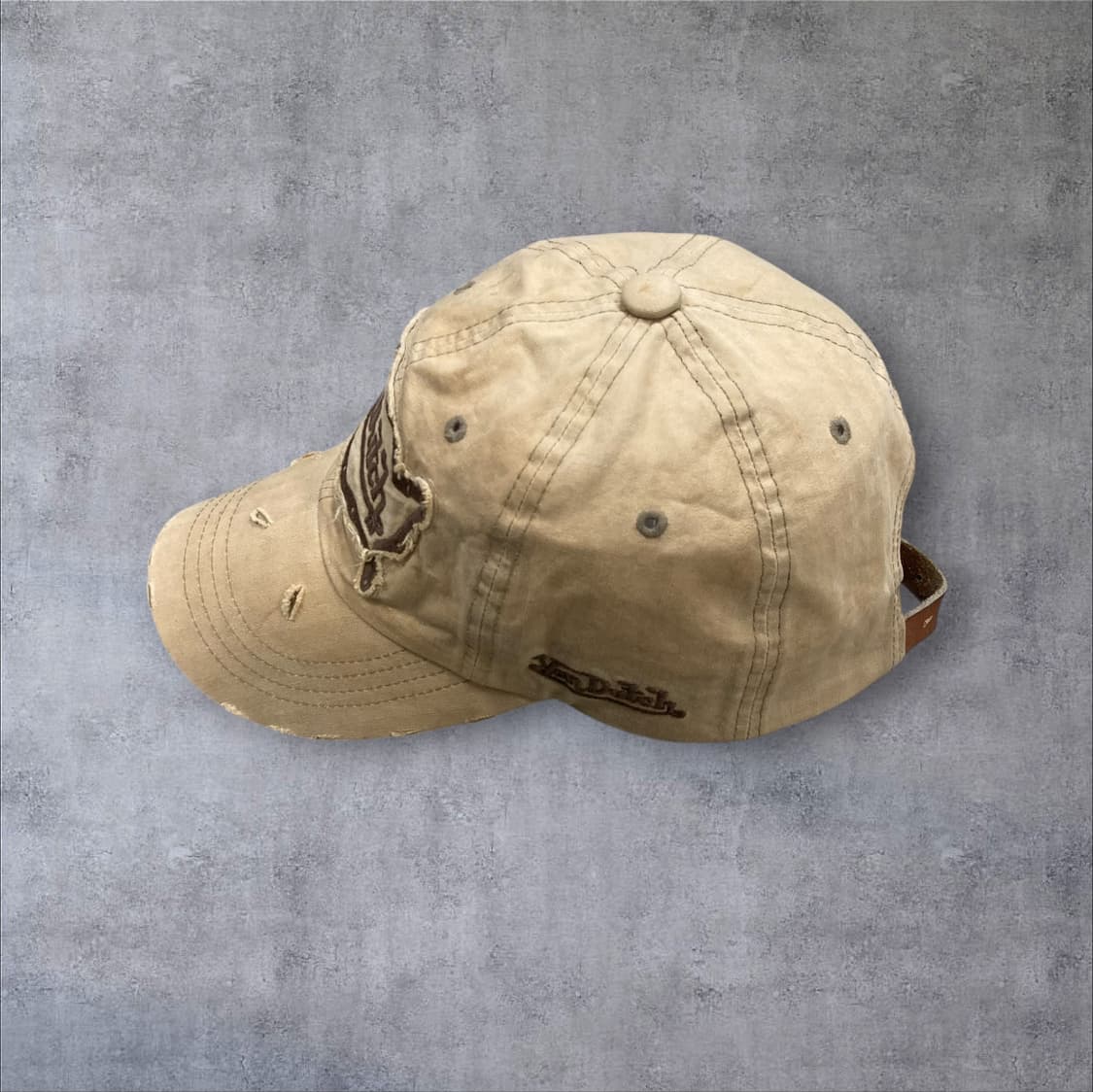 본더치 베이지 컬러 베이직 로고 볼캡 상품이미지2