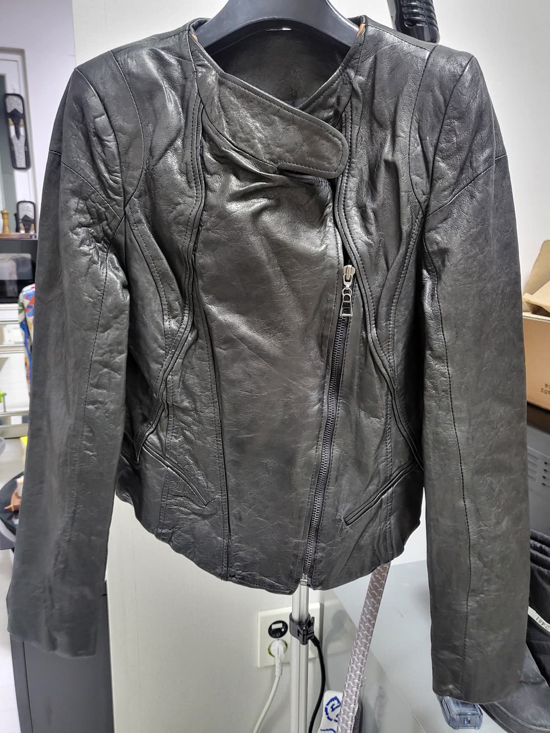 (새제품)천연양가죽 자켓 44-66 발렌시아가,릭오웬스, 상품이미지7