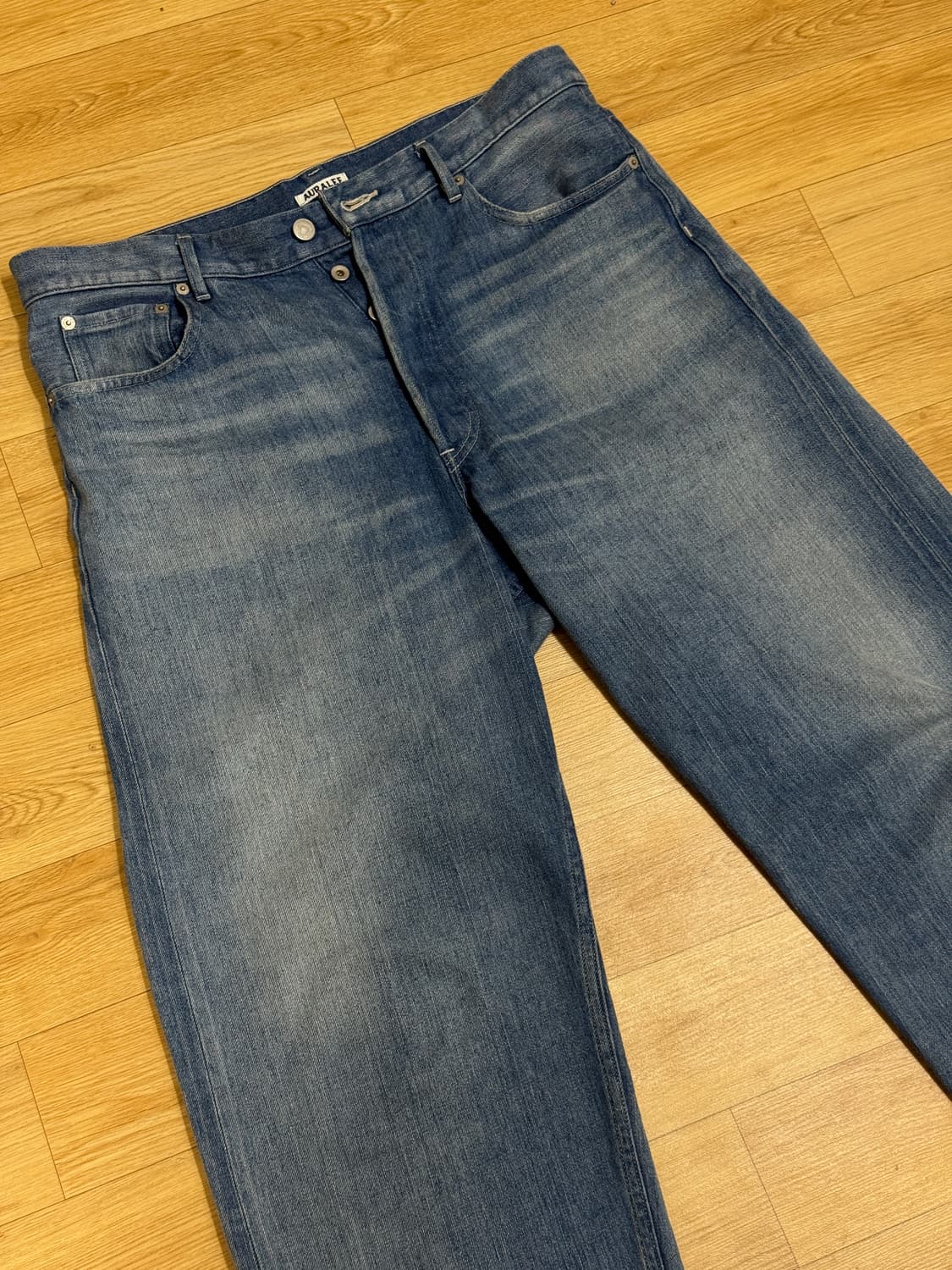 [4] 오라리 25ss 라이트 셀비지 와이드 데님 상품이미지2