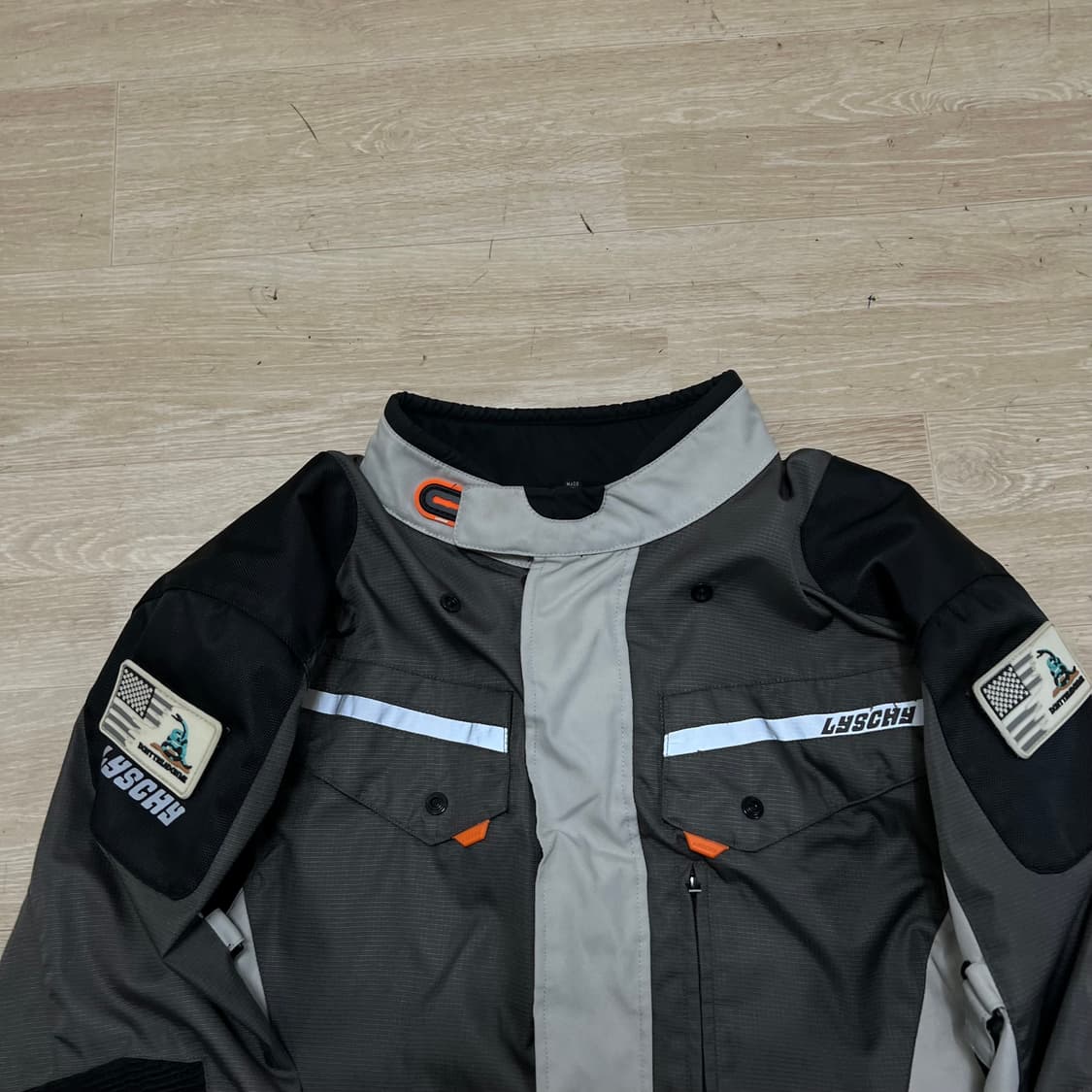 라이시 패드 패디드 오토바이 라이딩 바이크 바이커자켓 [그레이] 5XL 상품이미지2